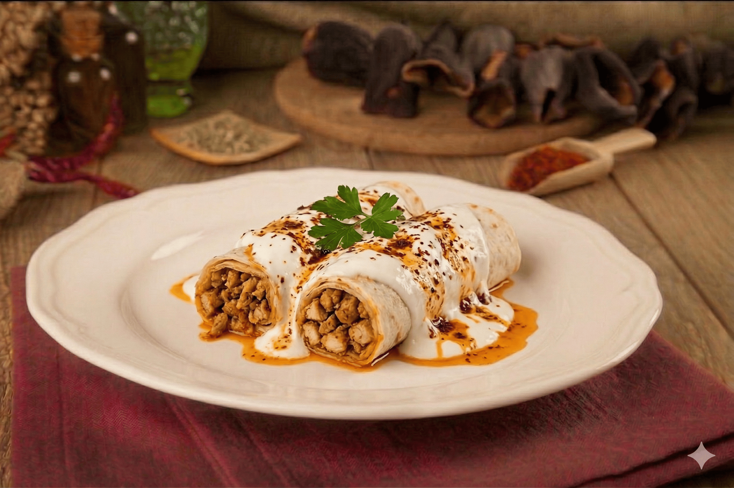 Tavuk Tantuni Yoğurtlu